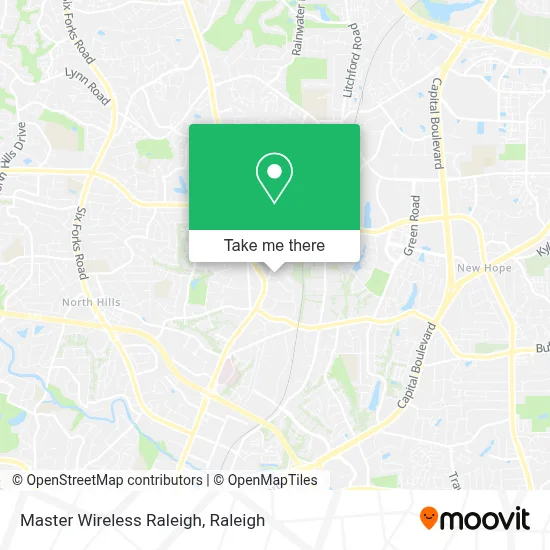 Master Wireless Raleigh map