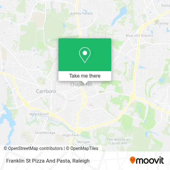 Franklin St Pizza And Pasta map