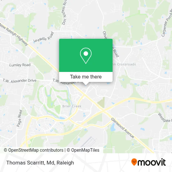 Thomas Scarritt, Md map