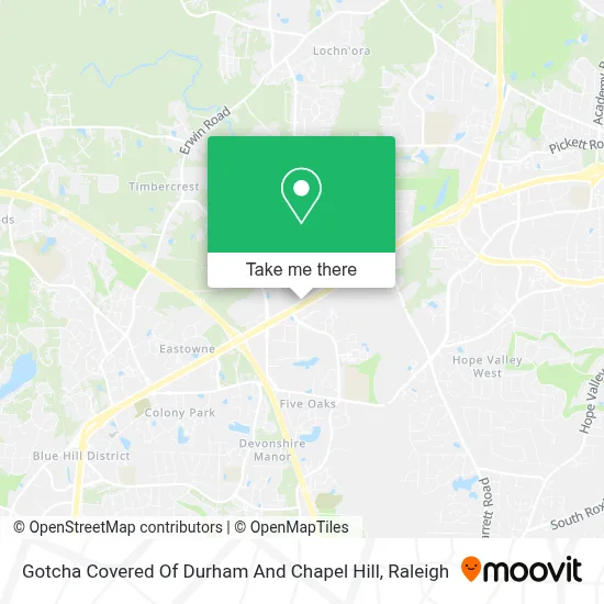 Gotcha Covered Of Durham And Chapel Hill map