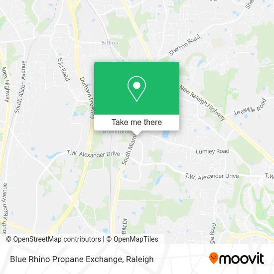 Blue Rhino Propane Exchange map