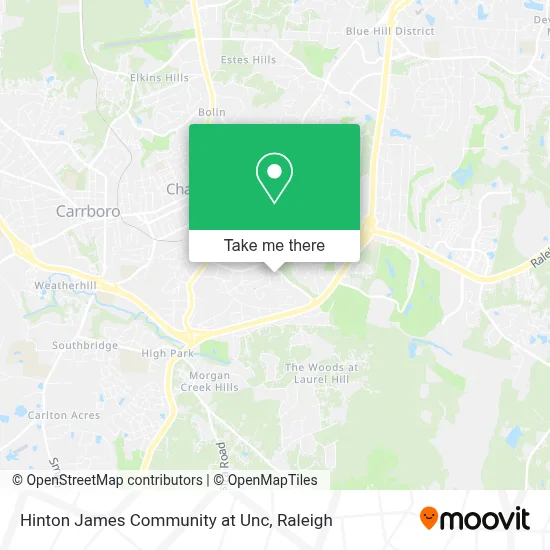 Hinton James Community at Unc map