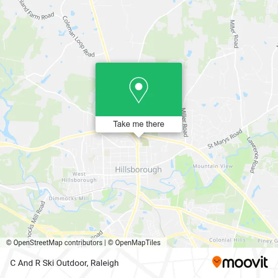 C And R Ski Outdoor map
