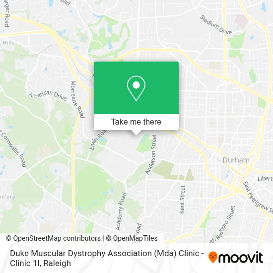 Duke Muscular Dystrophy Association (Mda) Clinic - Clinic 1l map