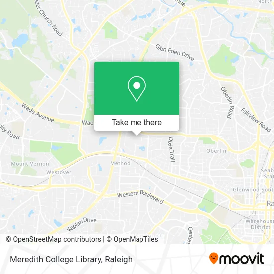 Meredith College Library map