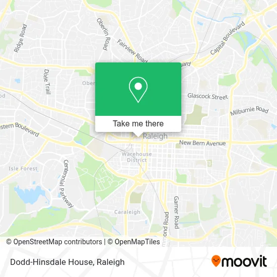 Dodd-Hinsdale House map