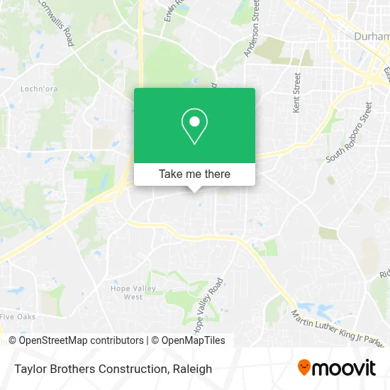 Taylor Brothers Construction map
