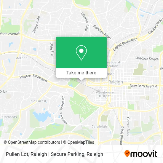 Pullen Lot, Raleigh | Secure Parking map