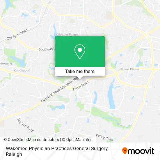 Wakemed Physician Practices General Surgery map