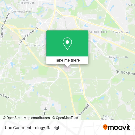 Unc Gastroenterology map