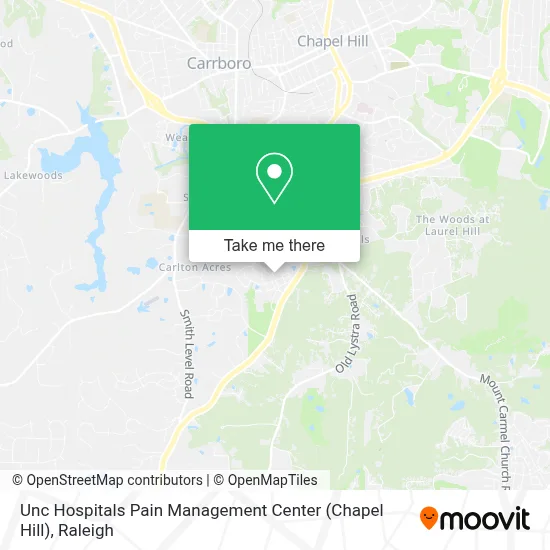 Unc Hospitals Pain Management Center (Chapel Hill) map