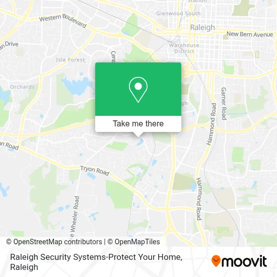 Raleigh Security Systems-Protect Your Home map