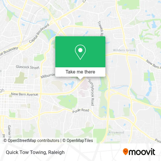Quick Tow Towing map