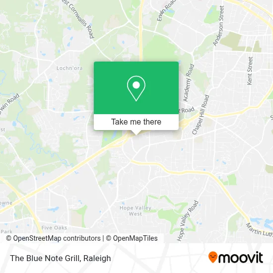 The Blue Note Grill map
