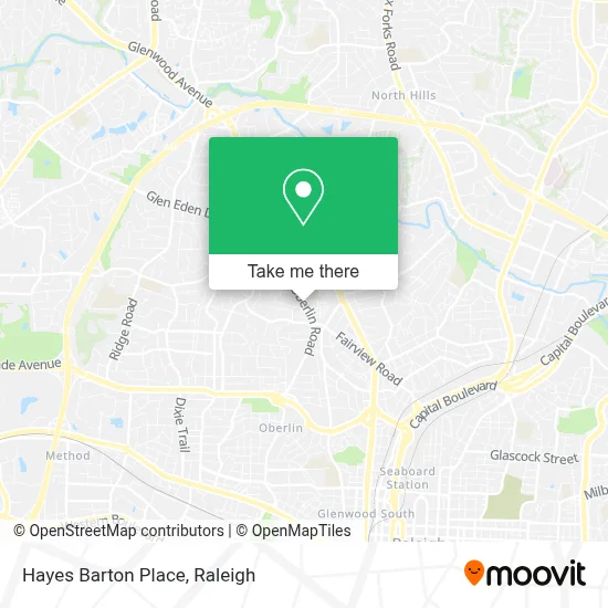 Hayes Barton Place map