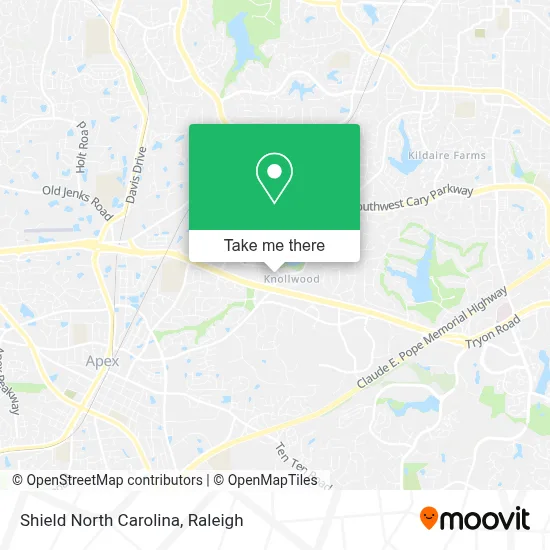 Shield North Carolina map