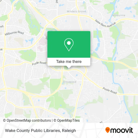 Wake County Public Libraries map