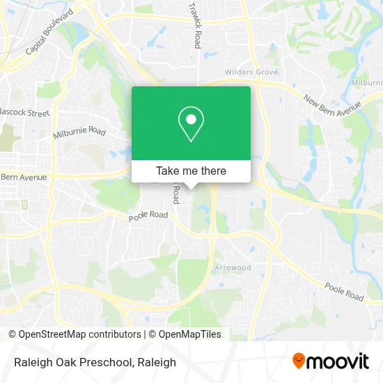 Raleigh Oak Preschool map