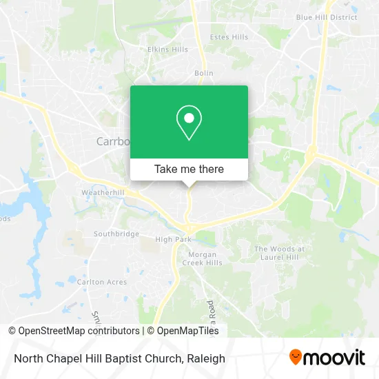 North Chapel Hill Baptist Church map