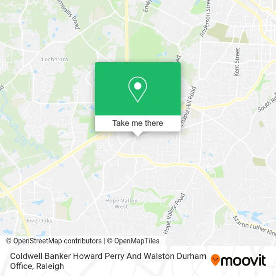 Coldwell Banker Howard Perry And Walston Durham Office map