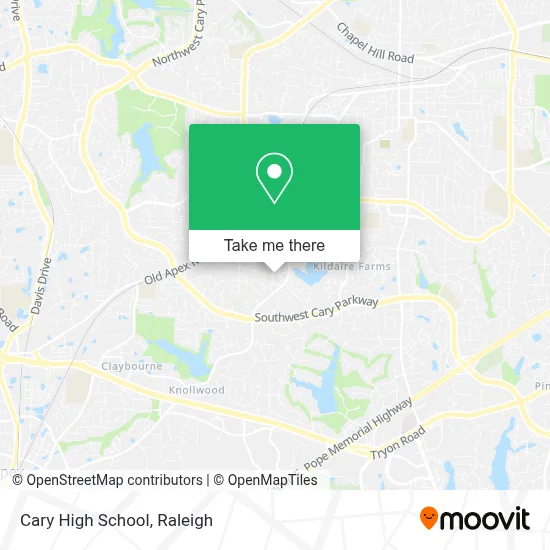 Cary High School map