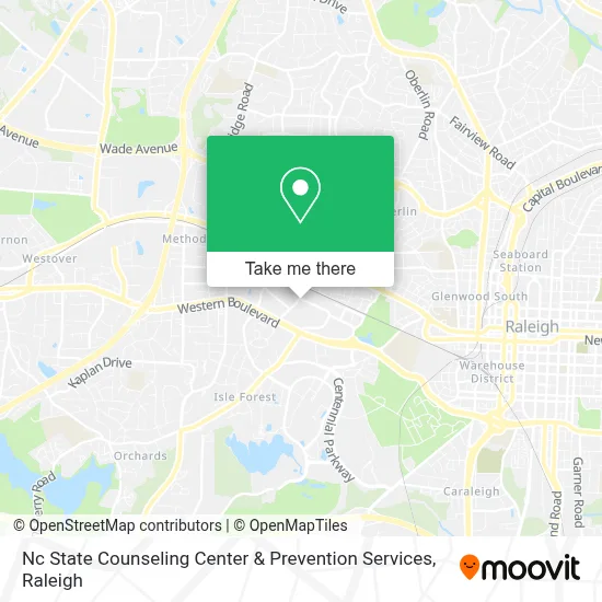 Nc State Counseling Center & Prevention Services map