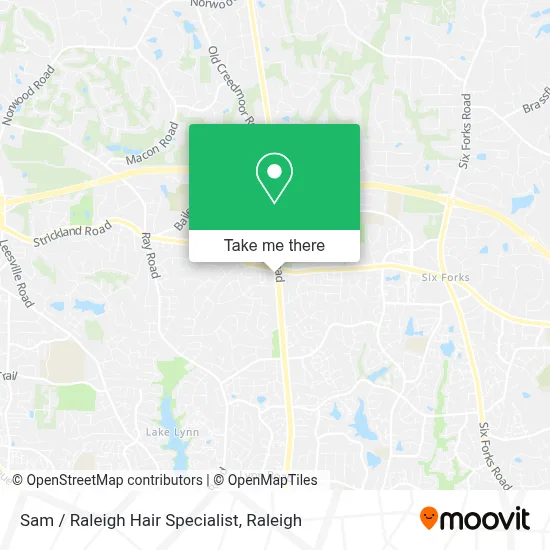 Sam / Raleigh Hair Specialist map