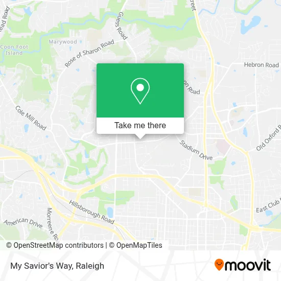 My Savior's Way map