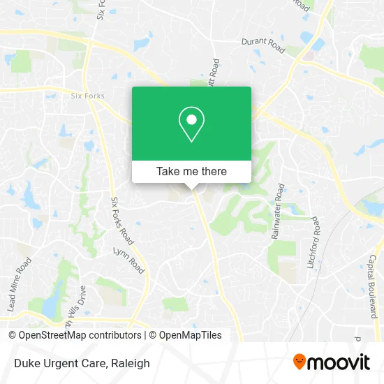 Duke Urgent Care map