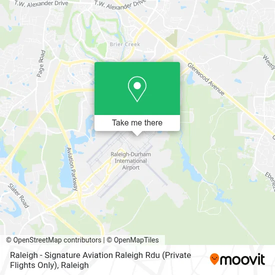 Mapa de Raleigh - Signature Aviation Raleigh Rdu (Private Flights Only)