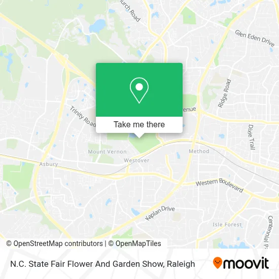 N.C. State Fair Flower And Garden Show map