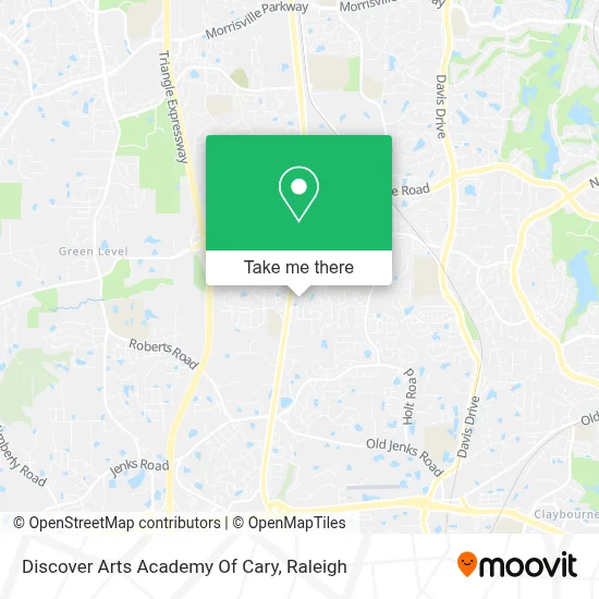 Discover Arts Academy Of Cary map