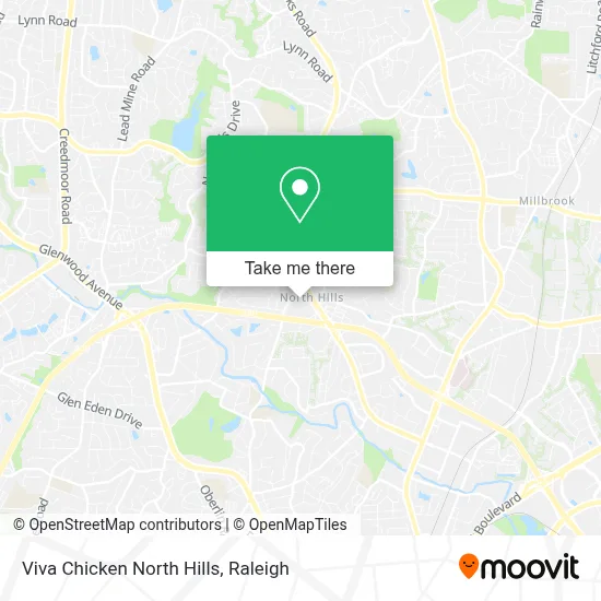 Viva Chicken North Hills map
