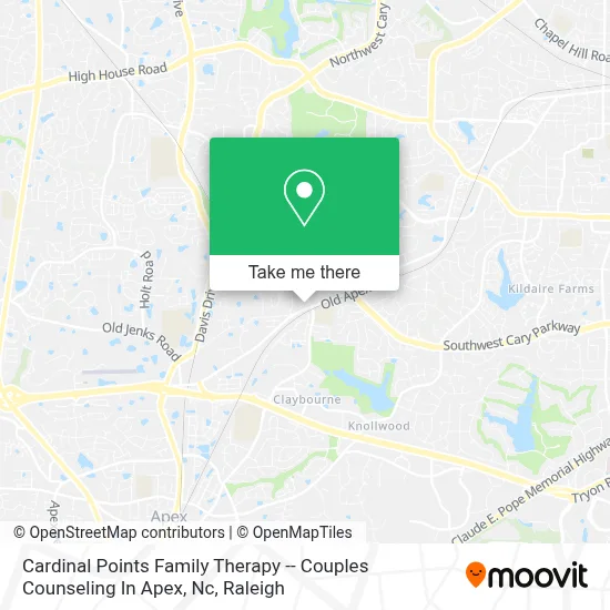 Cardinal Points Family Therapy -- Couples Counseling In Apex, Nc map