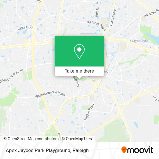 Apex Jaycee Park Playground map