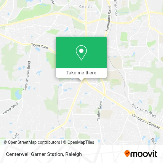 Centerwell Garner Station map
