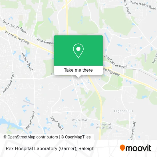 Rex Hospital Laboratory (Garner) map