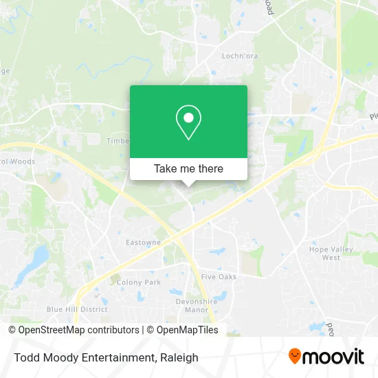 Todd Moody Entertainment map