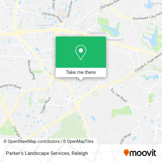 Parker's Landscape Services map