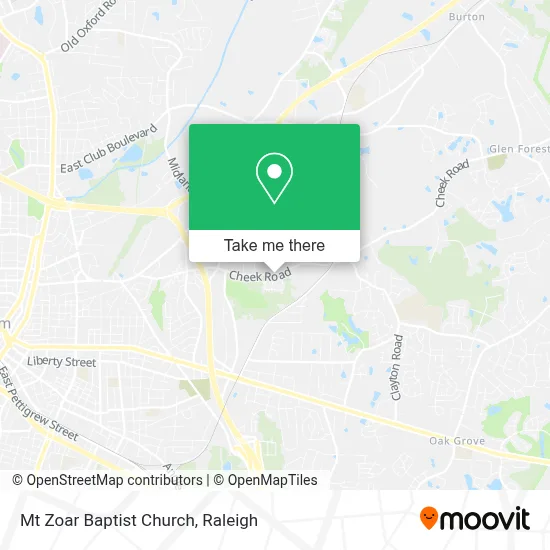 Mt Zoar Baptist Church map