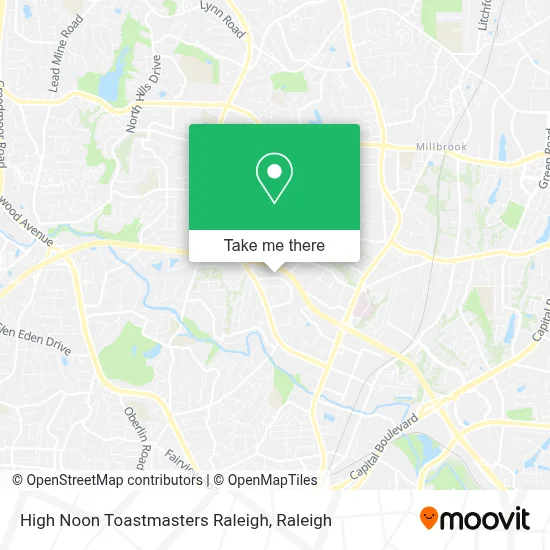 High Noon Toastmasters Raleigh map