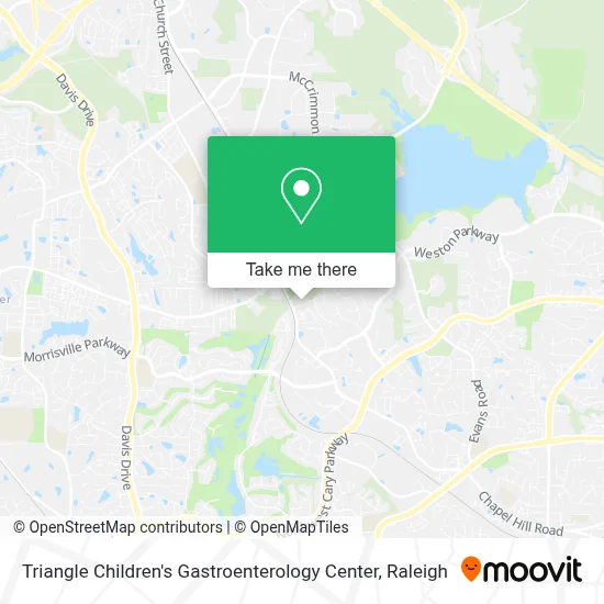 Triangle Children's Gastroenterology Center map