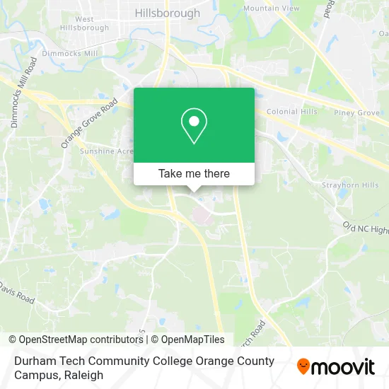 Durham Tech Community College Orange County Campus map