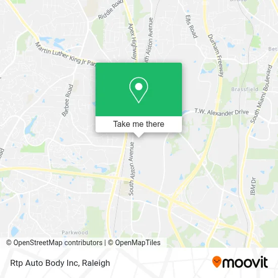 Rtp Auto Body Inc map