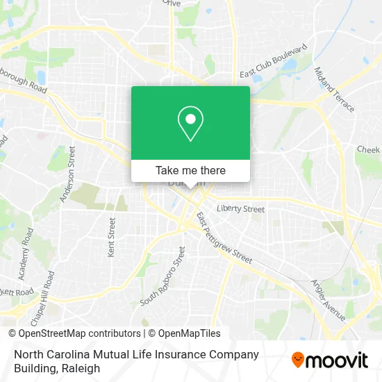 North Carolina Mutual Life Insurance Company Building map