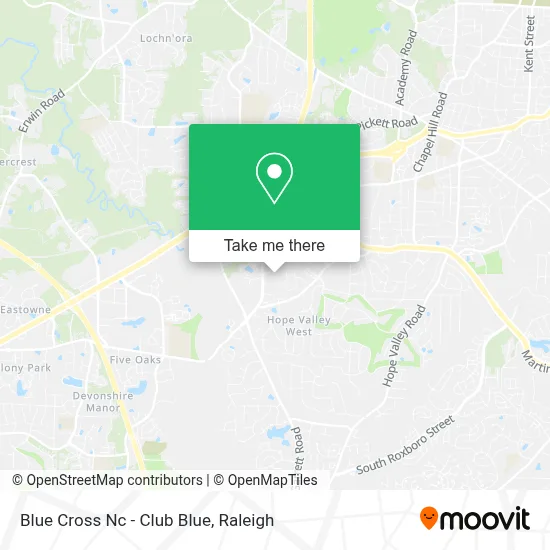 Blue Cross Nc - Club Blue map