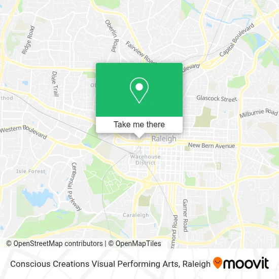 Conscious Creations Visual Performing Arts map