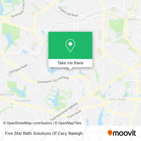 Five Star Bath Solutions Of Cary map