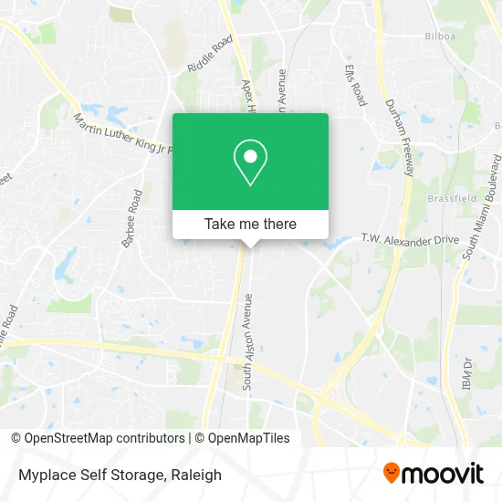 Myplace Self Storage map
