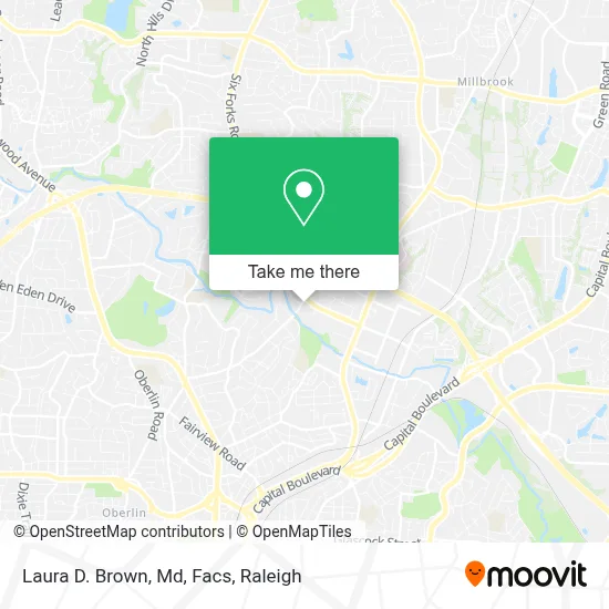 Laura D. Brown, Md, Facs map